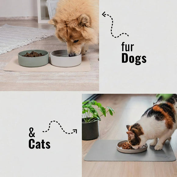 Ne&no® Tappetino da alimentazione in ecopelle ne&no® per cani e gatti