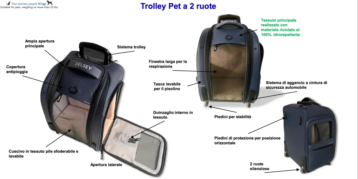 Delsey - RASPAIL Trolley Pet a 2 ruote