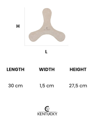 Boomerang in legno a tre punte per cani boomerang pesca, dimensioni incluse.