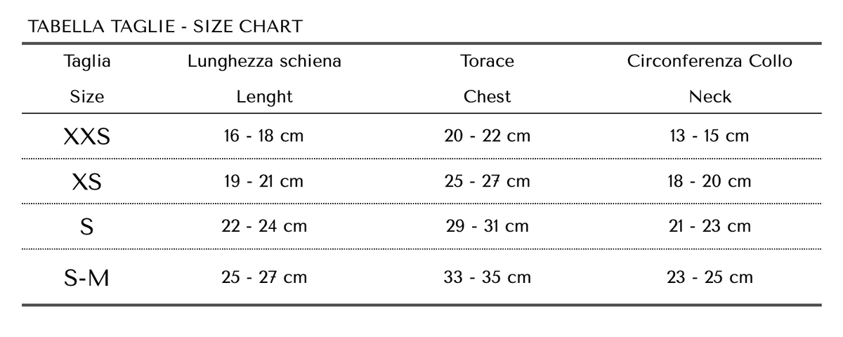 Tabla de tallas
