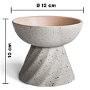 Ne&No - ciotola rialzata in ceramica per gatti effetto pietra-3