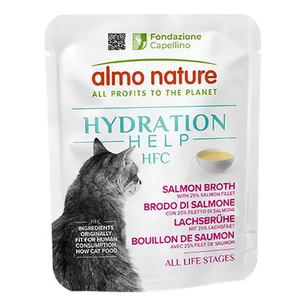 Almo Nature HFC Hydration Help Brodo di Salmone con Filetto - 50 Gr - Human Grade