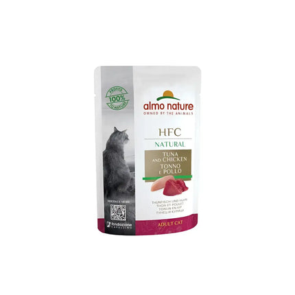 Almo Nature HFC pouch Natural cat Tonno e Pollo - 55 Gr - Human Grade