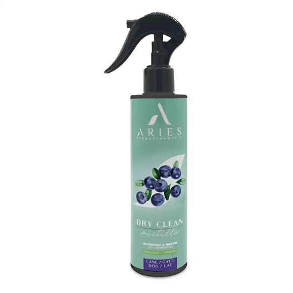 Aries - Dry Clean Mirtillo cani e gatti - Shampoo