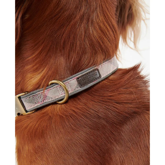 Barbour - Collare per cani Tartan Pink riflettente - Collari
