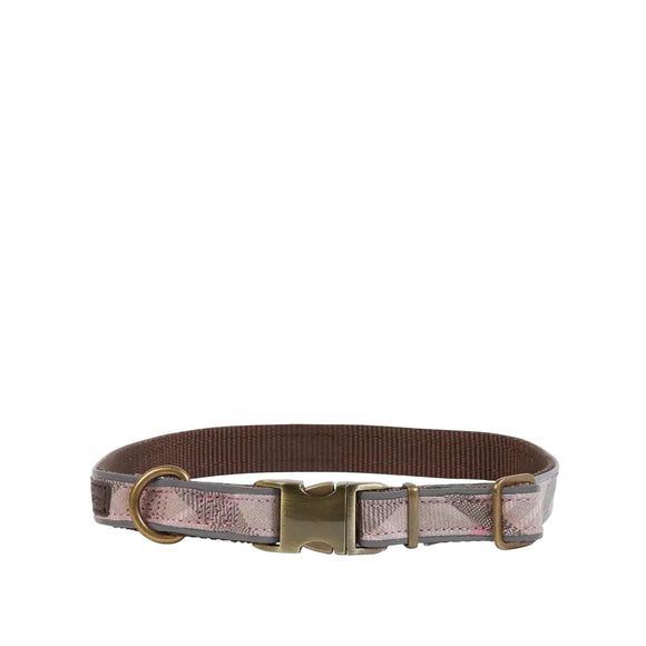 Barbour - Collare per cani Tartan Pink riflettente - S - Collari