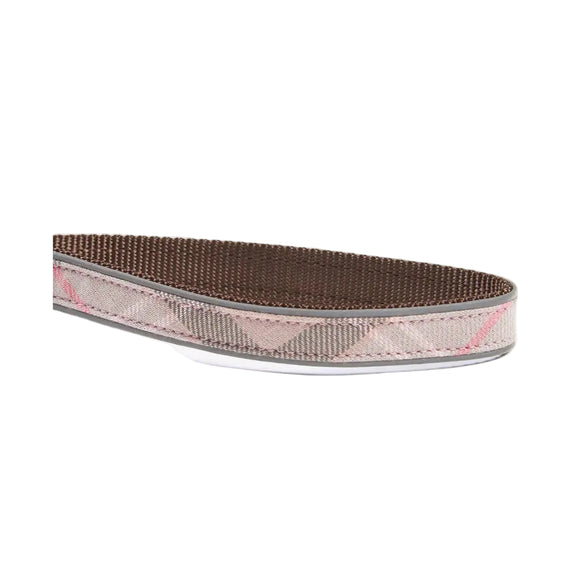 Barbour - Guinzaglio Per Cani Taupe Pink Tartan Riflettente - Guinzagli