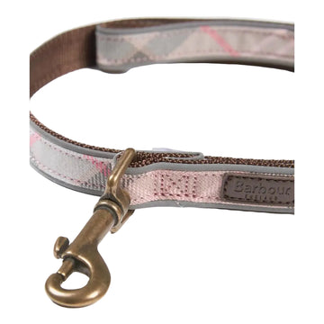 Barbour - Guinzaglio Per Cani Taupe Pink Tartan Riflettente - Guinzagli