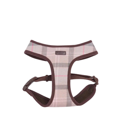 Barbour - Pettorina per cani Taupe Pink Tartan - S - Pettorine