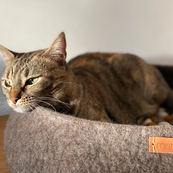 Mishum - Cesta per gatti in feltro