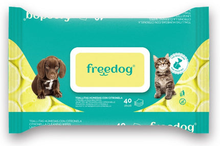 Free Dog - Toallitas limpiadoras Citronela - 40 uds
