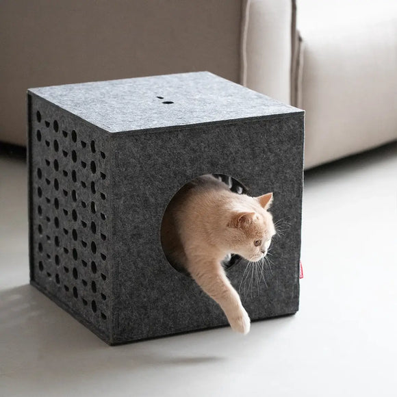Hoopo Cube - gioco in feltro per gatti