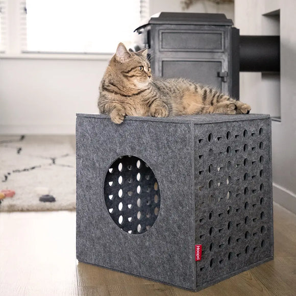 Hoopo Cube - gioco in feltro per gatti