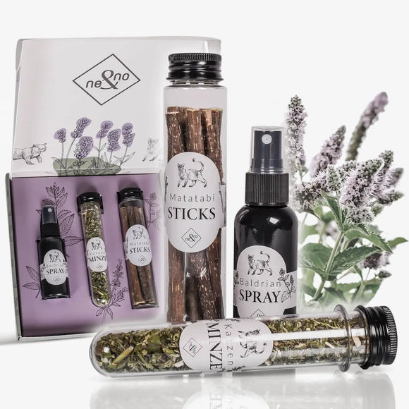Ne&No®Set da 3 Erbe per Gatti - Confezione Regalo Elegante