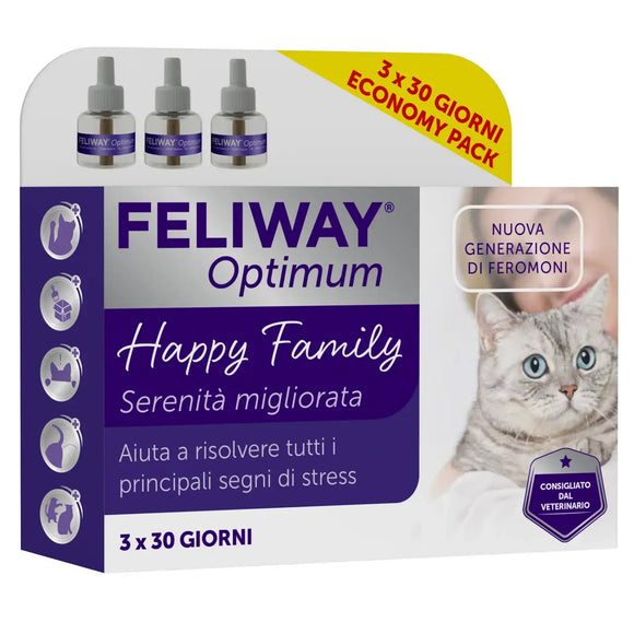 Feliway Optimum - Ricarica 3x48ml - 90 giorni - Comportamentali