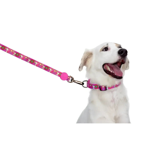 Guinzagli Charlie Brown Pink Flower