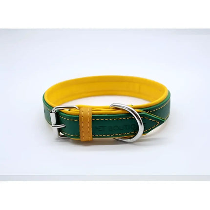 Jet Line set in Pelle Verde Oliva & Senape - Guinzagli