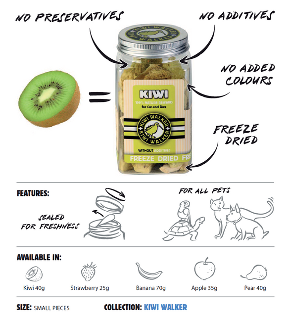 Kiwi Walker Frutta liofilizada