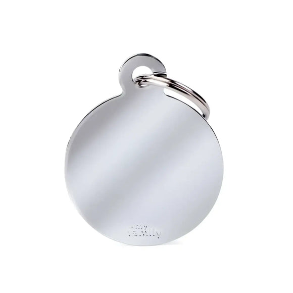 Medaglietta Basic Cerchio - Ottone Cromato / L - Medagliette