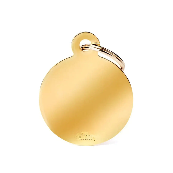 Medaglietta Basic Cerchio - Ottone Dorato / L - Medagliette