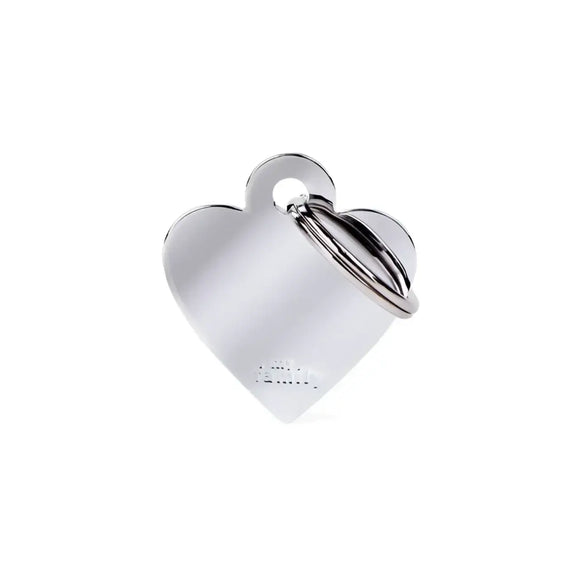 Medaglietta Basic Cuore - Ottone Cromato / S - Medagliette