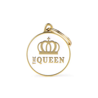 Medaglietta Charm The Queen Satin Gold - Bianco / M - Medagliette