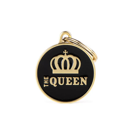 Medaglietta Charm The Queen Satin Gold - Nero / M - Medagliette