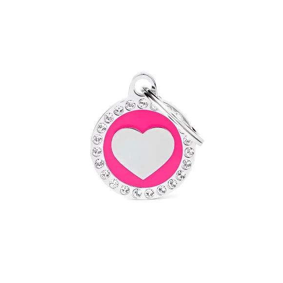 Medaglietta Glam - Fucsia / Cuore - Medagliette