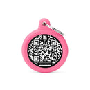 Medaglietta Hushtag Plus Cerchio - Nero Gomma Rosa - Medagliette