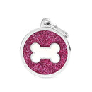 Medaglietta Shine Cerchio con osso - Magenta/Osso Bianco / L - Medagliette
