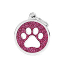 Medaglietta Shine Cerchio con zampa - Rosa - Medagliette