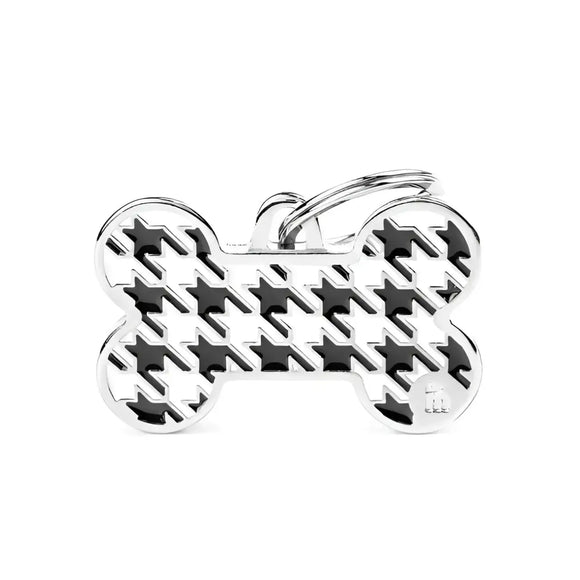 Medaglietta Style - Pied de Poule Nero / L - Medagliette