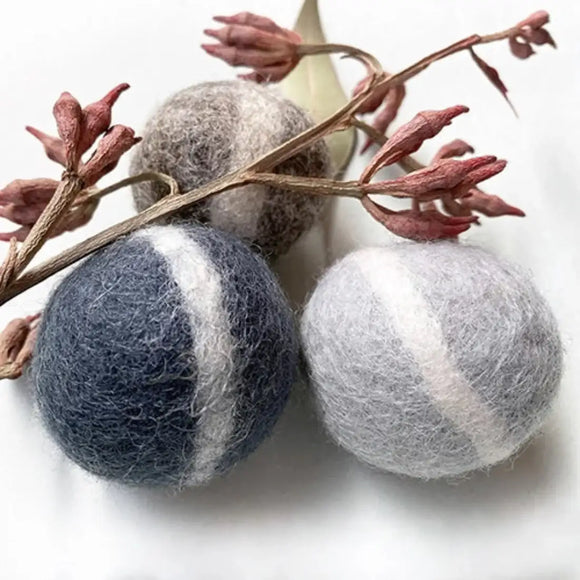 Mishum - Palline da gioco in feltro per cani e gatti - Natural Tone - Giochi