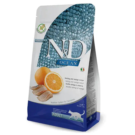 N&D Ocean Cat Aringa e arancia - 1,5 Kg - Super Premium