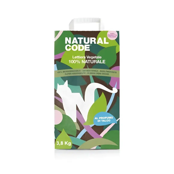Natural Code Lettiera vegetale agglomerante - Talco - 3,8 kg