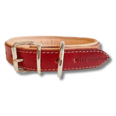 Pet Boutique - Collare in cuoio Urban - Rosso / XXS - Collari