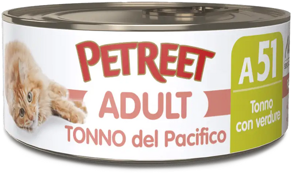 Petreet A51 Atún del Pacífico y verdure 70 gr