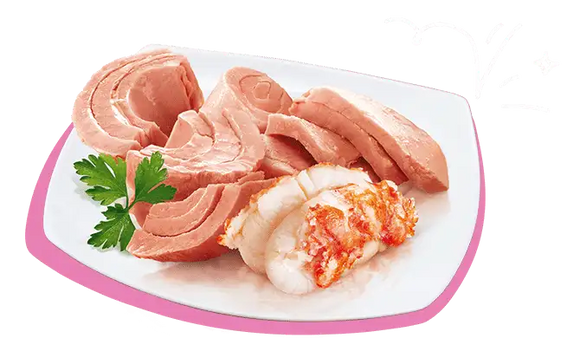 Petreet A02 Atún rosa y Surimi y Langosta70 gr