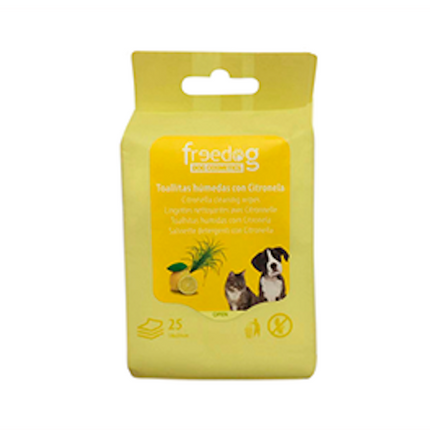 Free Dog - Toallitas limpiadoras Citronela - 25 uds