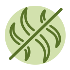 Circolo verde con foglie stilizzate e freccia per Lettiera Vegetale Petreet.
