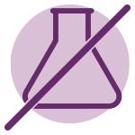 Symbol ohne chemische Substanzen für Petreet Pflanzenstreu mit Lavendel.