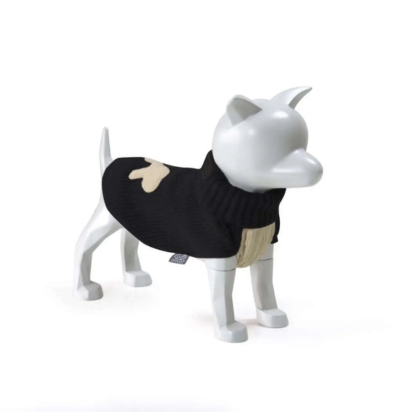 United Pets - Dolcevita Warmy Nero e Beige - 28 cm - Maglioncini