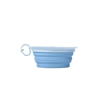 United Pets LEAF BOWL - Ciotola da Viaggio pieghevole in Silicone - Azzurro - Ciotole