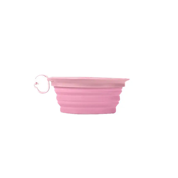 United Pets LEAF BOWL - Ciotola da Viaggio pieghevole in Silicone - Rosa - Ciotole