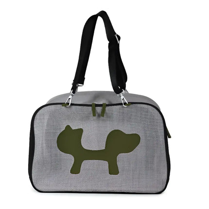 United Pets Mesh Bag Xtra - Trasportino per Cani - Nero/Verde - Trasportini