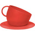 United Pets Set Tazza CUP 2500ml + Tappetino sottociotola - Rosso - Ciotole